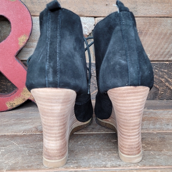 Steve Madden DESSERTT Black Leather Lace Up Shoes - Picture 7 of 14